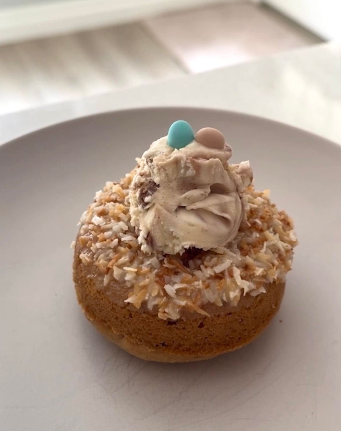 Bird Nest Donuts with Mini Egg Fudge Swirl