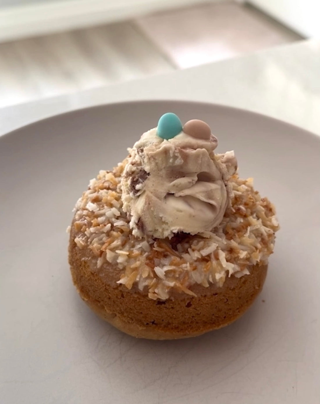 Bird Nest Donuts with Mini Egg Fudge Swirl