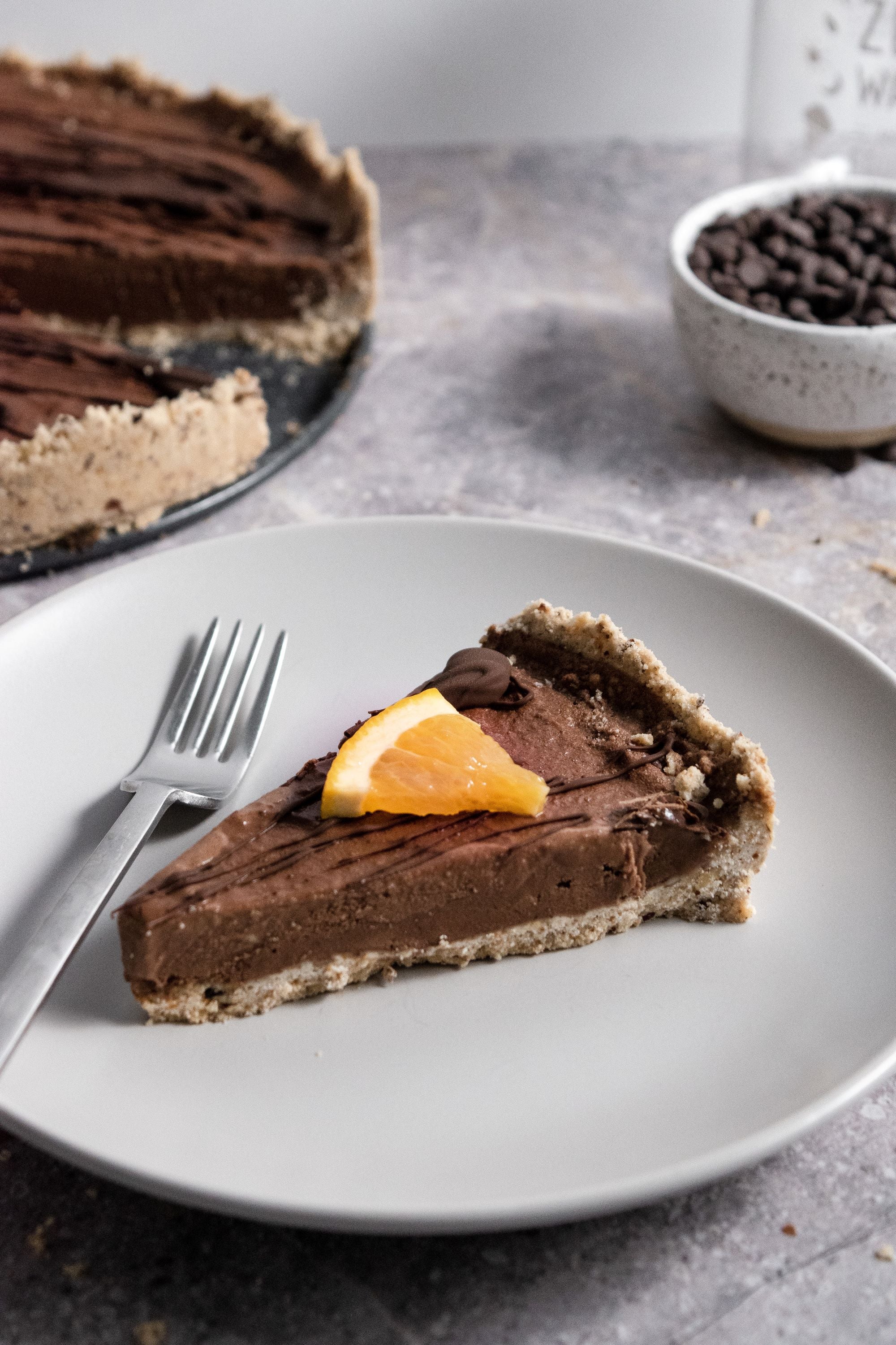 Chocolate Orange Hazelnut Ice Cream Tart