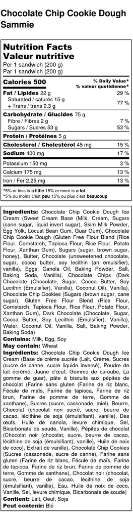 Chocolate Chip Cookie Dough Ice Cream Sammie