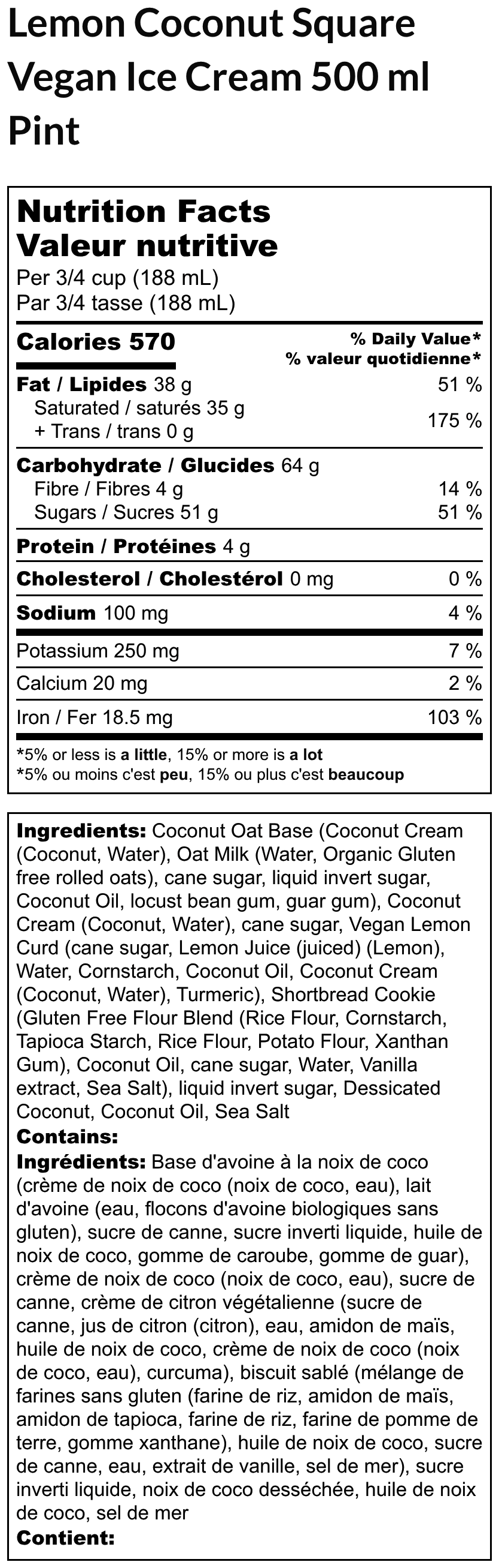 Lemon Coconut Square