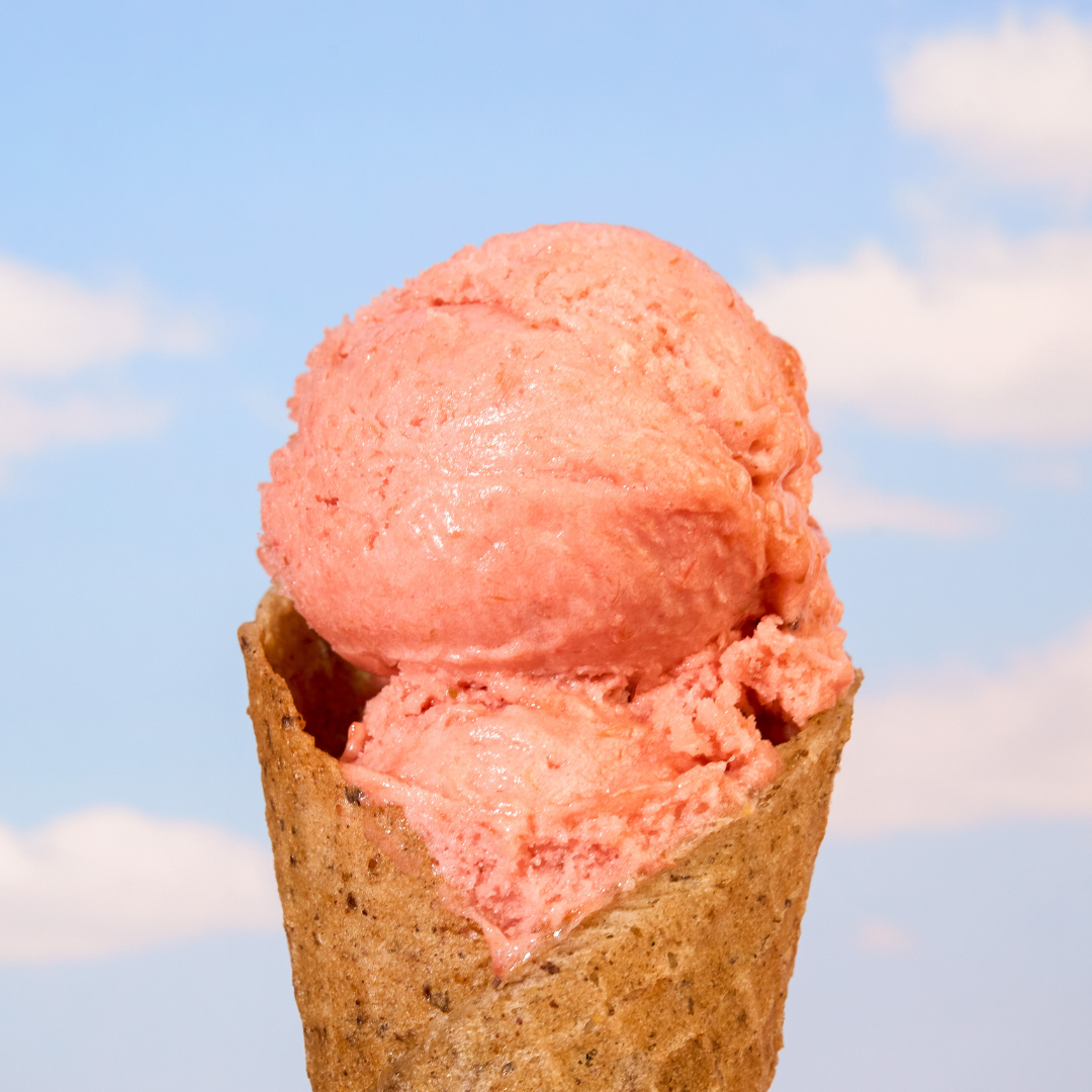 Roasted Strawberry Rhubarb Sorbet