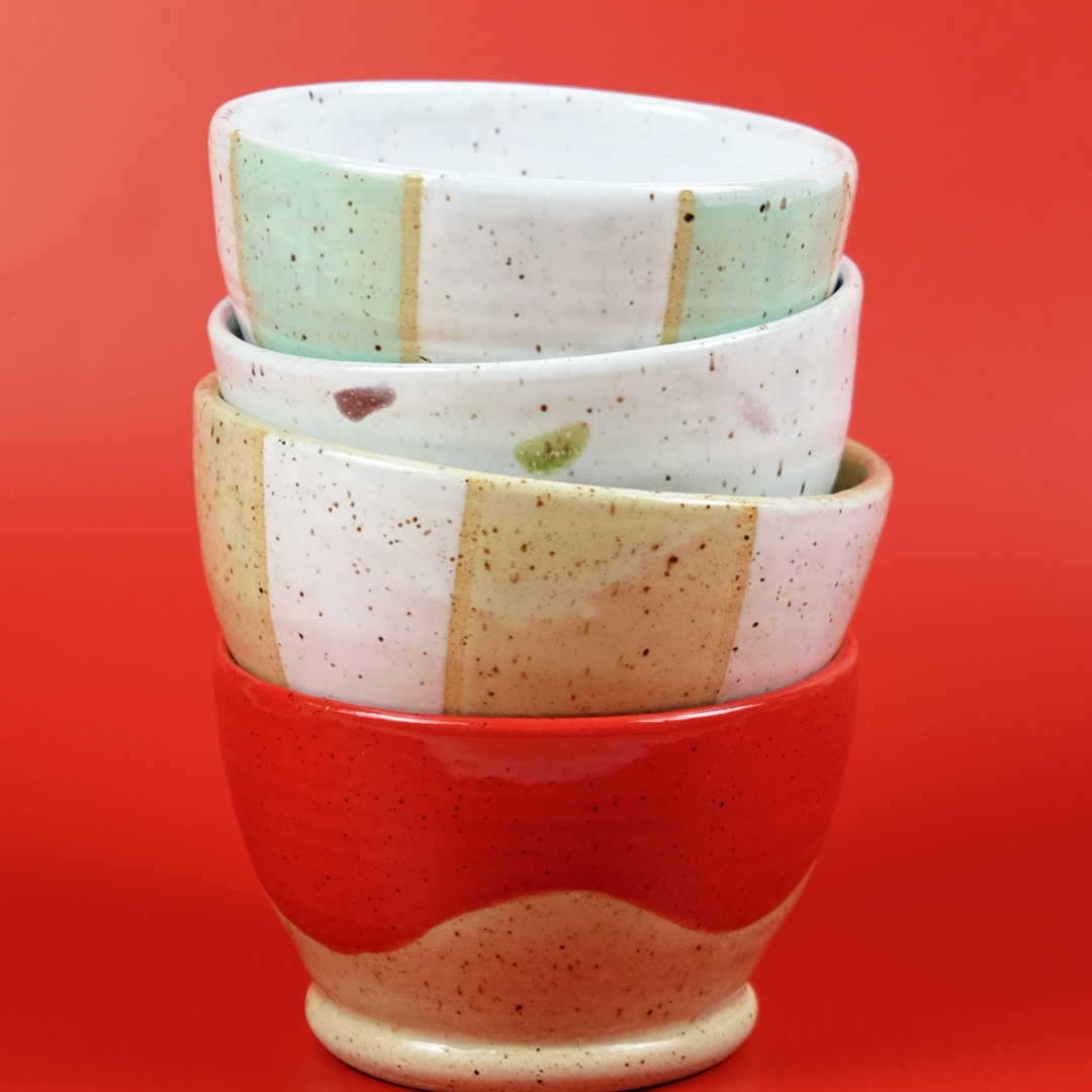 Handmade Ice Cream Bowls & Scoop Gift Set