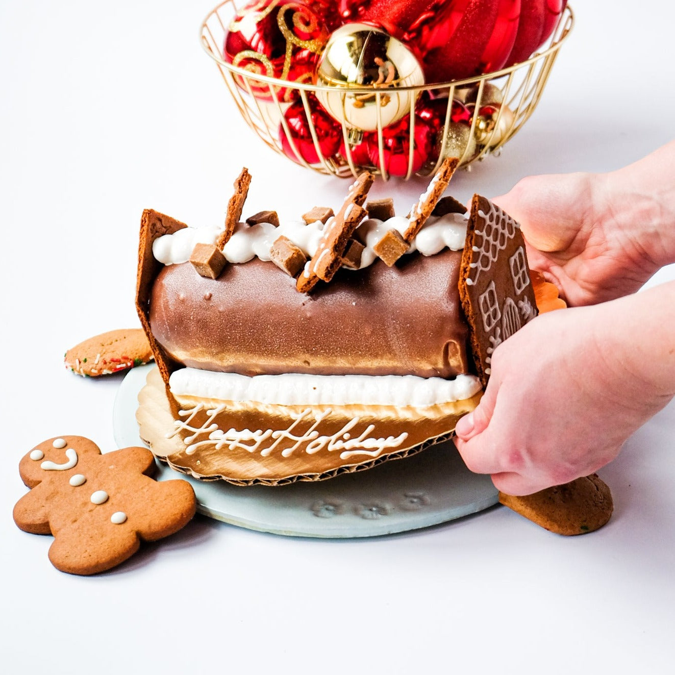 Gingerbread Ice Cream Yule Log